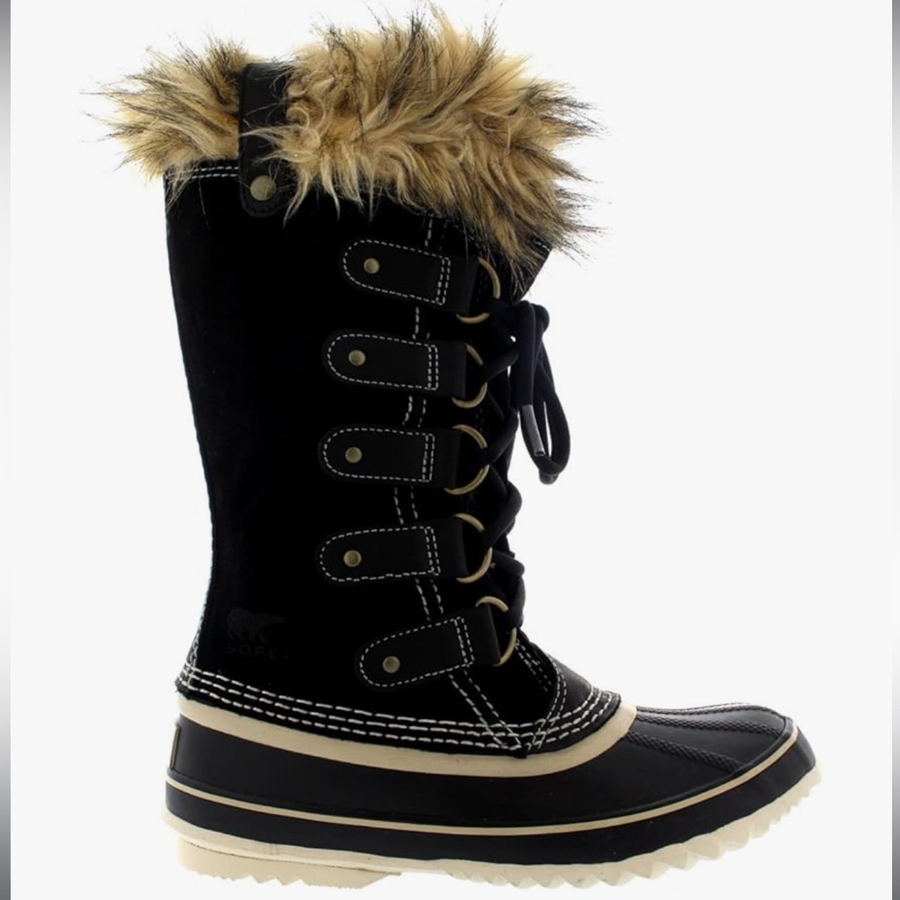 Sorel Black with Faux Fur Trim Winter Boots